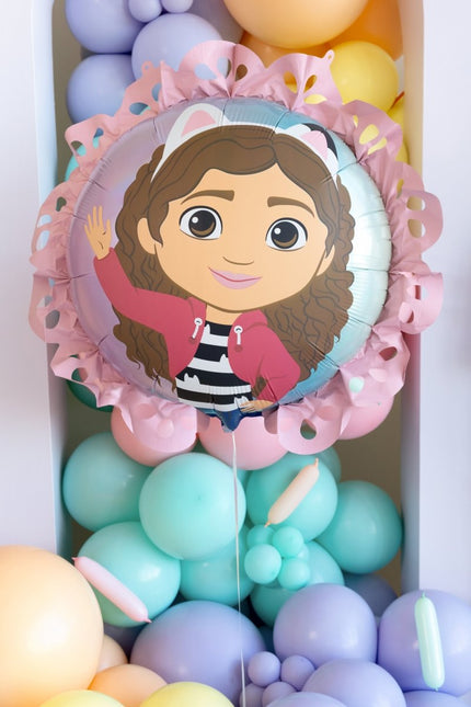 Gabby's Dollhouse Folie Ballon Met Ruffle, 52x52 cm van Partydeco koop je bij Partywinkel