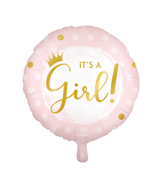 Geboorte Helium Ballon It'S A Girl Leeg 45cm van Paper Dreams koop je bij Partywinkel