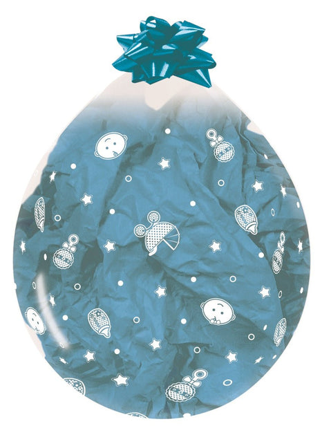 Geboorte Stuffer Ballon Blauw 45cm 25st van Sempertex koop je bij Partywinkel