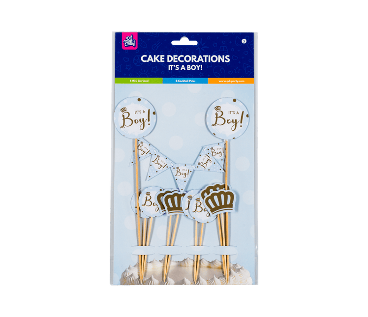 Geboorte Taarttopper Jongen 30cm van Paper Dreams koop je bij Partywinkel