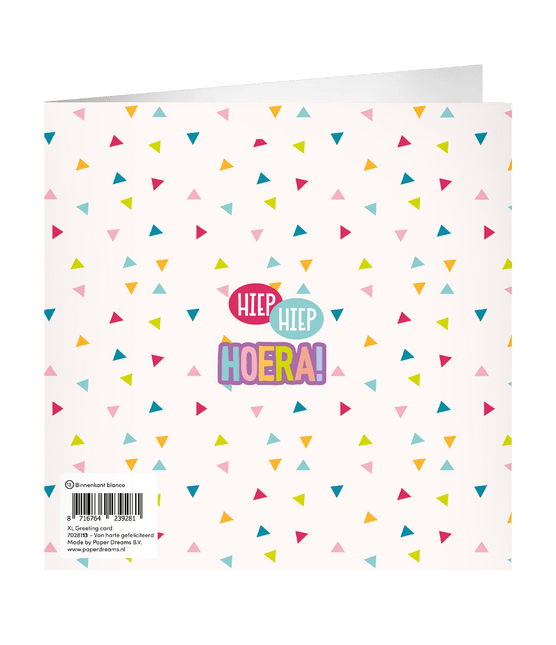 Gefeliciteerd Wenskaart 23cm van Paper Dreams koop je bij Partywinkel