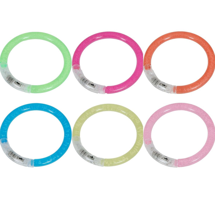 Gekleurde Armband Glow In The Dark 8cm 4st van Fiestas Guirca koop je bij Partywinkel