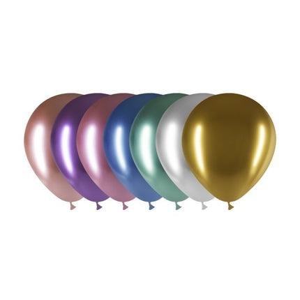 Gekleurde Ballonnen Chroom 13cm 100st van Balloonia koop je bij Partywinkel