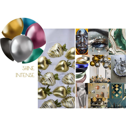 Gekleurde Ballonnen Chroom 33cm 10st van Folat koop je bij Partywinkel