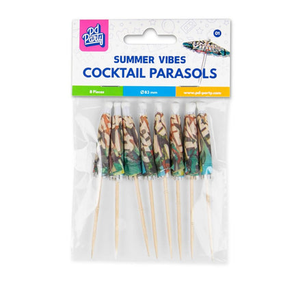 Gekleurde Cocktailprikkers Summer Vibes 8st van Paper Dreams koop je bij Partywinkel