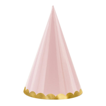 Gekleurde Feesthoedjes Pastel 16cm 6st van Partydeco koop je bij Partywinkel