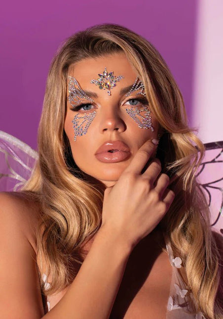 Gekleurde Gezicht Stickers Vlinder van Leg Avenue koop je bij Partywinkel