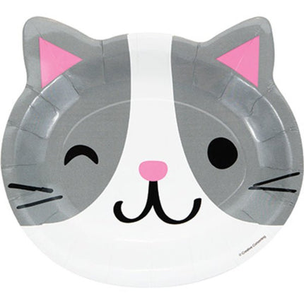 Gekleurde Party Cats Borden 23cm 8st van Creative Converting koop je bij Partywinkel