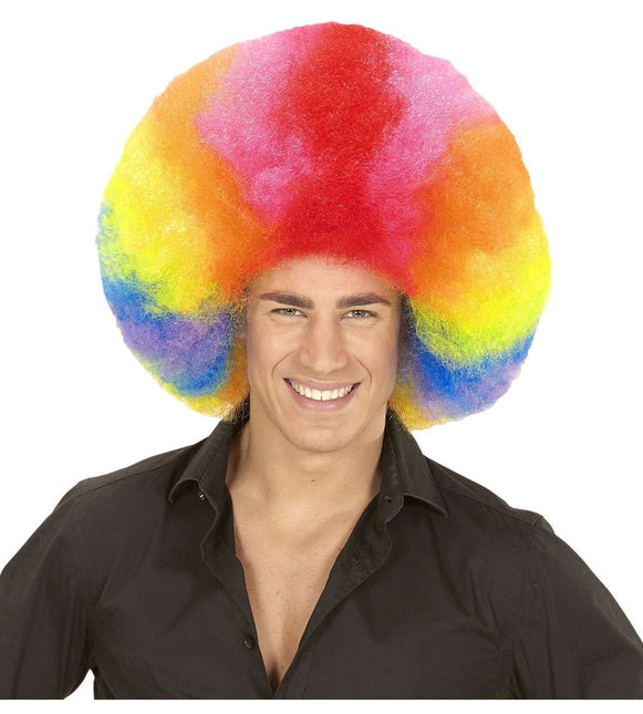 Gekleurde Pruik Afro Extra Groot van Widmann koop je bij Partywinkel