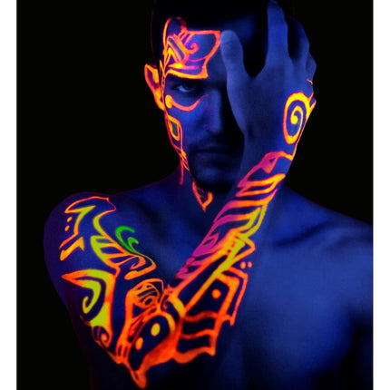 Gekleurde Schmink Potlood Glow In The Dark 3,5ml 6st van Widmann koop je bij Partywinkel