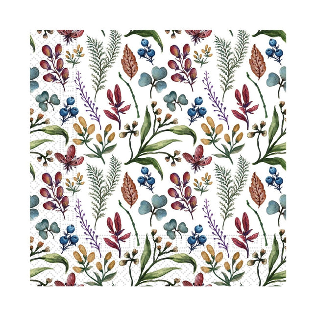 Gekleurde Servetten Herbs 25cm 20st van Procos koop je bij Partywinkel