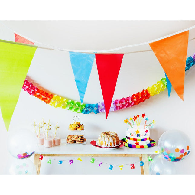 Gekleurde Slinger 2,5m 2st van Boland koop je bij Partywinkel