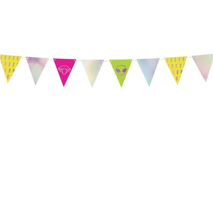 Gekleurde Slinger Holografisch 1,8cm van Partydeco koop je bij Partywinkel