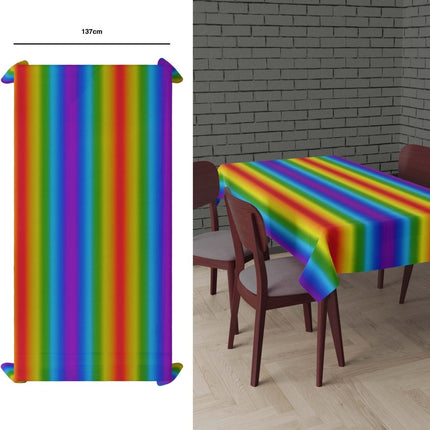 Gekleurde Tafelkleed Metallic 2,74m van Fiestas Guirca koop je bij Partywinkel