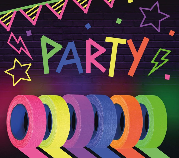 Gekleurde Tape 5m 6st van Fiestas Guirca koop je bij Partywinkel