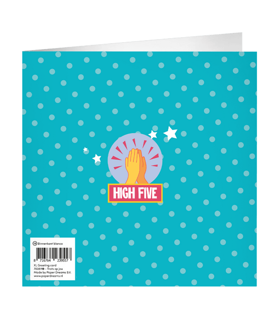 Gekleurde Wenskaart Topper 23cm van Paper Dreams koop je bij Partywinkel