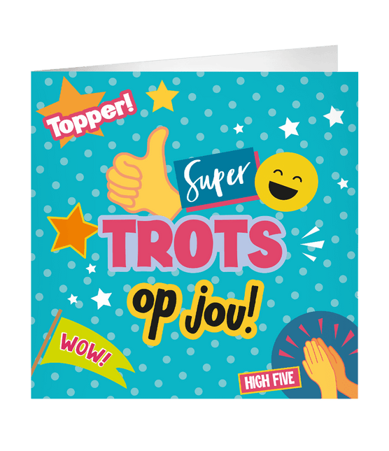Gekleurde Wenskaart Topper 23cm van Paper Dreams koop je bij Partywinkel