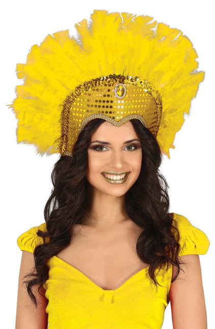 Gele Tooi Veren En Glitters van Fiestas Guirca koop je bij Partywinkel