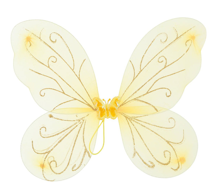 Gele Vleugels 44cm van Fiestas Guirca koop je bij Partywinkel