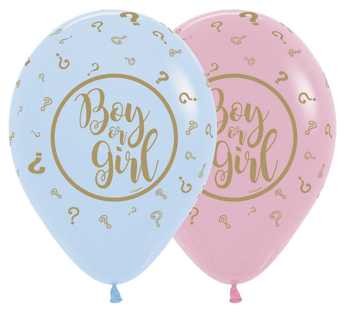 Gender Reveal Ballonnen 30cm 25st van Sempertex koop je bij Partywinkel