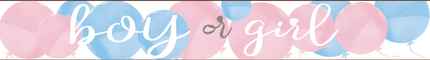 Gender Reveal Banner Boy Or Girl 2,74m van Unique koop je bij Partywinkel