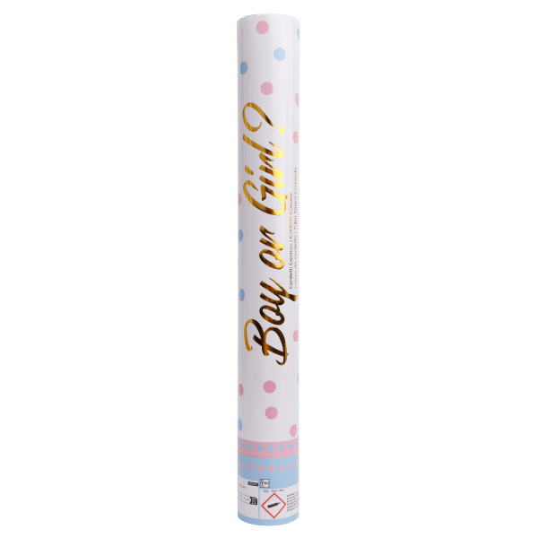 Gender Reveal Confetti Kanon Lichtblauw 40cm van Riethmueller koop je bij Partywinkel