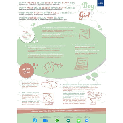 Gender Reveal Jongen Feestpakket van Folat koop je bij Partywinkel