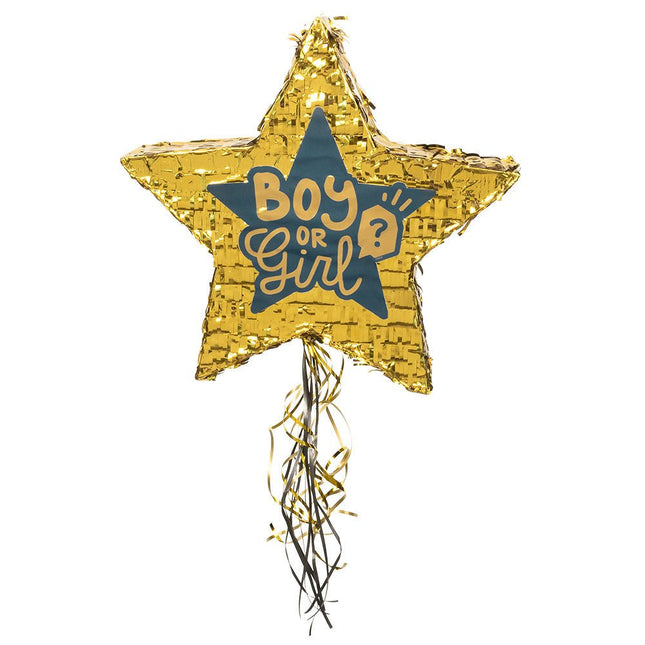 Gender Reveal Pinata Boy Or Girl 44cm van Boland koop je bij Partywinkel