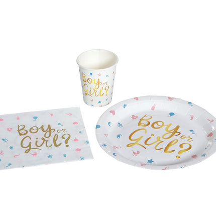 Gender Reveal Servetten 33cm 12st van Fiestas Guirca koop je bij Partywinkel