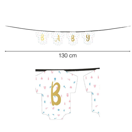 Gender Reveal Slinger Baby 1,3m van Fiestas Guirca koop je bij Partywinkel