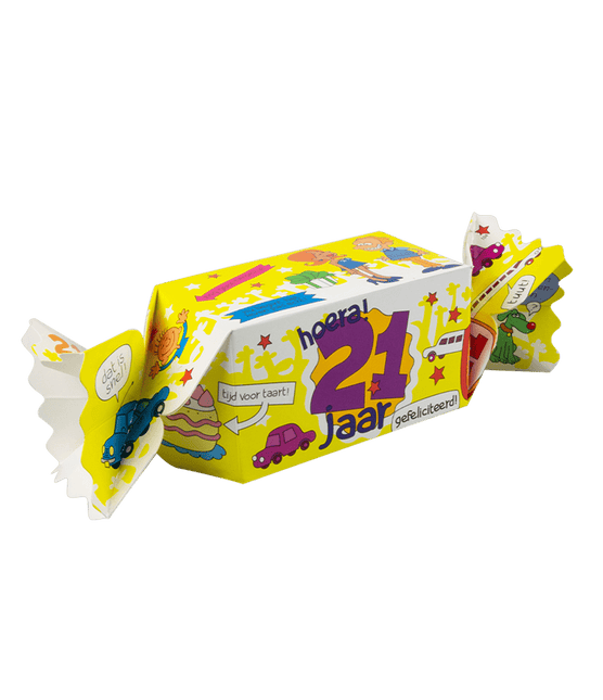 Geschenkdoosje 21 Jaar 26cm van Paper Dreams koop je bij Partywinkel