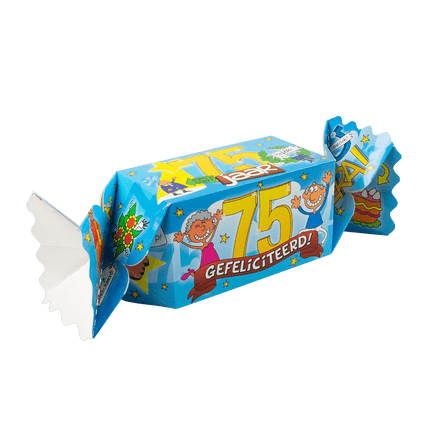 Geschenkdoosje 75 Jaar 26cm van Paper Dreams koop je bij Partywinkel