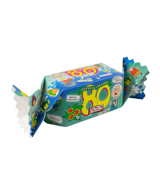 Geschenkdoosje 80 Jaar 26cm van Paper Dreams koop je bij Partywinkel