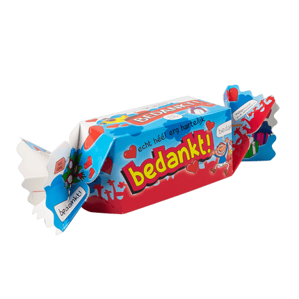 Geschenkdoosje Bedankt Blauw 26cm van Paper Dreams koop je bij Partywinkel