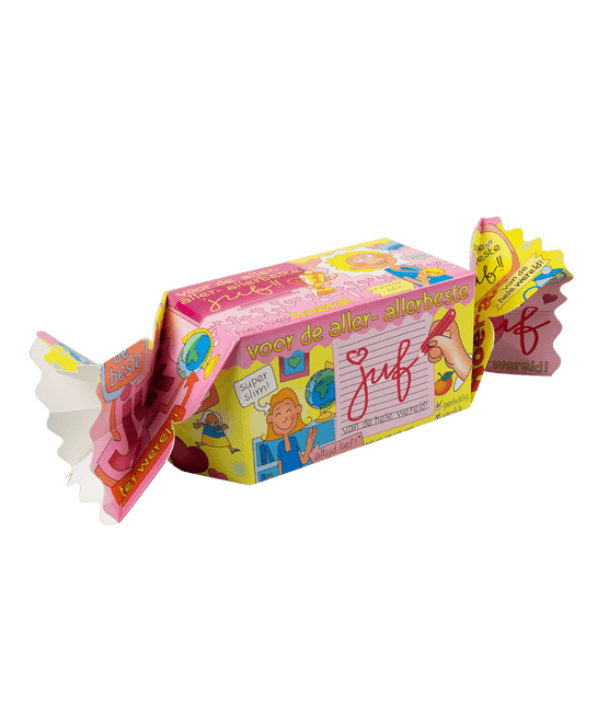 Geschenkdoosje Juf 26cm van Paper Dreams koop je bij Partywinkel