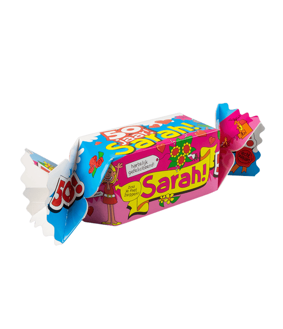 Geschenkdoosje Sarah 50 Jaar 26cm van Paper Dreams koop je bij Partywinkel