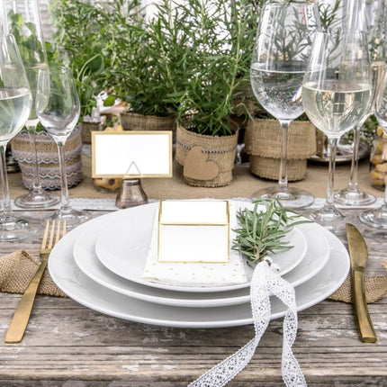 Geschenkdoosjes Rand Goud 6cm 10st van Partydeco koop je bij Partywinkel