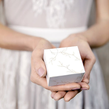 Geschenkdoosjes Tak Goud 6cm 10st van Partydeco koop je bij Partywinkel