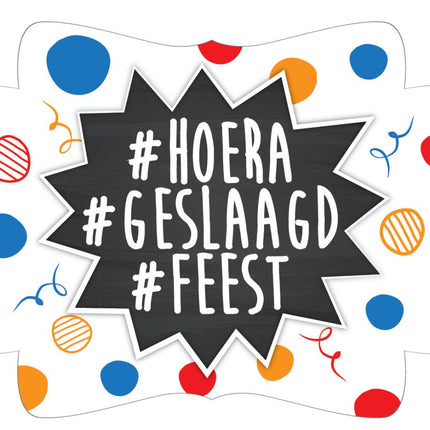 Geslaagd Deurbord van Haza Witbaard koop je bij Partywinkel