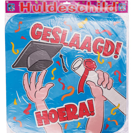 Geslaagd Deurbord Cartoon 50cm van Paper Dreams koop je bij Partywinkel