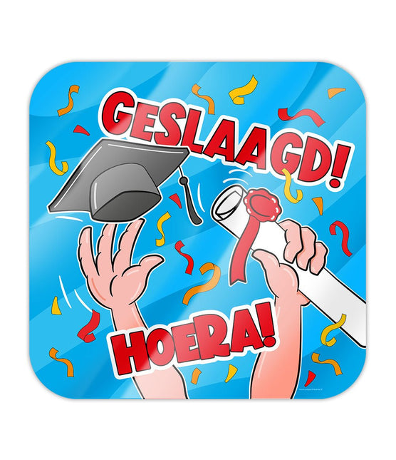 Geslaagd Deurbord Cartoon 50cm van Paper Dreams koop je bij Partywinkel