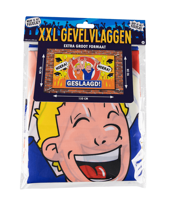 Geslaagd Gevelvlag Hoera 1,5m van Paper Dreams koop je bij Partywinkel
