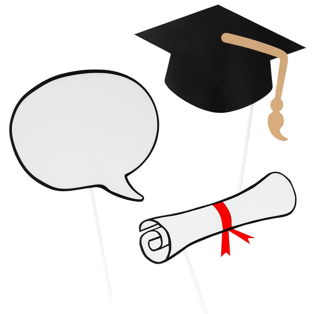 Geslaagd Photobooth Props 10st van Boland koop je bij Partywinkel