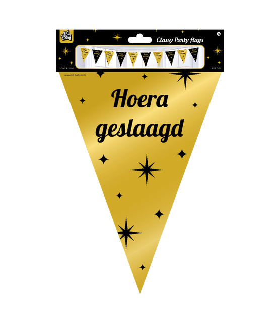 Geslaagd Slinger Zwart Goud 10m van Paper Dreams koop je bij Partywinkel