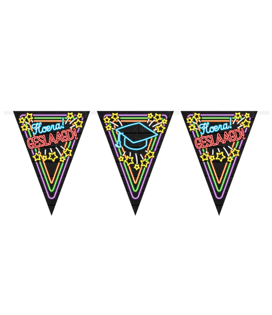 Geslaagd Slingers Neon 10m van Paper Dreams koop je bij Partywinkel