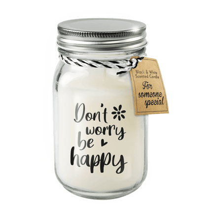 Geurkaars Don'T Worry Be Happy 14cm van Paper Dreams koop je bij Partywinkel