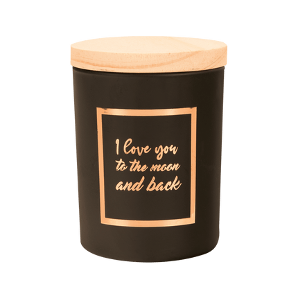 Geurkaars I Love You Zwart 8cm van Paper Dreams koop je bij Partywinkel