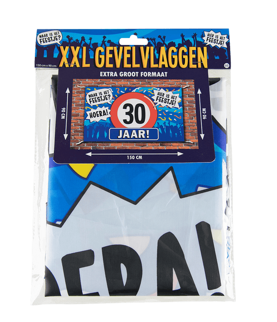 Gevelvlag 30 Jaar 1,5m van Paper Dreams koop je bij Partywinkel