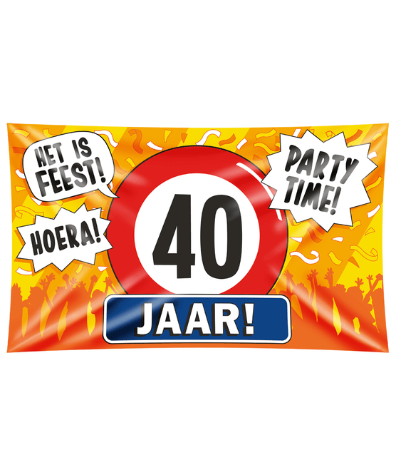 Gevelvlag 40 Jaar 1,5m van Paper Dreams koop je bij Partywinkel
