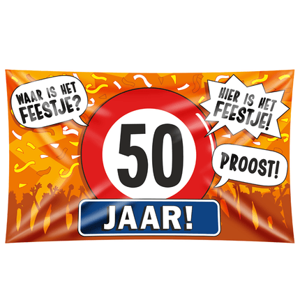 Gevelvlag 50 Jaar 1,5m van Paper Dreams koop je bij Partywinkel